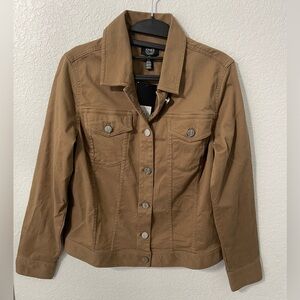 Jones New York Tan Cotton Jean Jacket